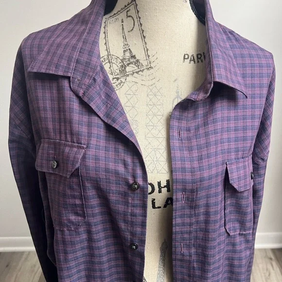 NWOT Men’s Purple Button Up Shirt! - Picture 4 of 13